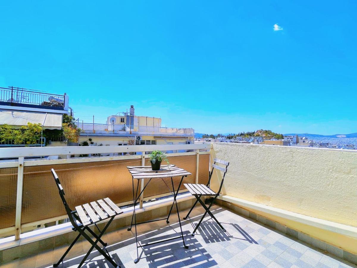 Wsd Luxury Stylish 1Bd Apt With City View Balcony アテネ エクステリア 写真