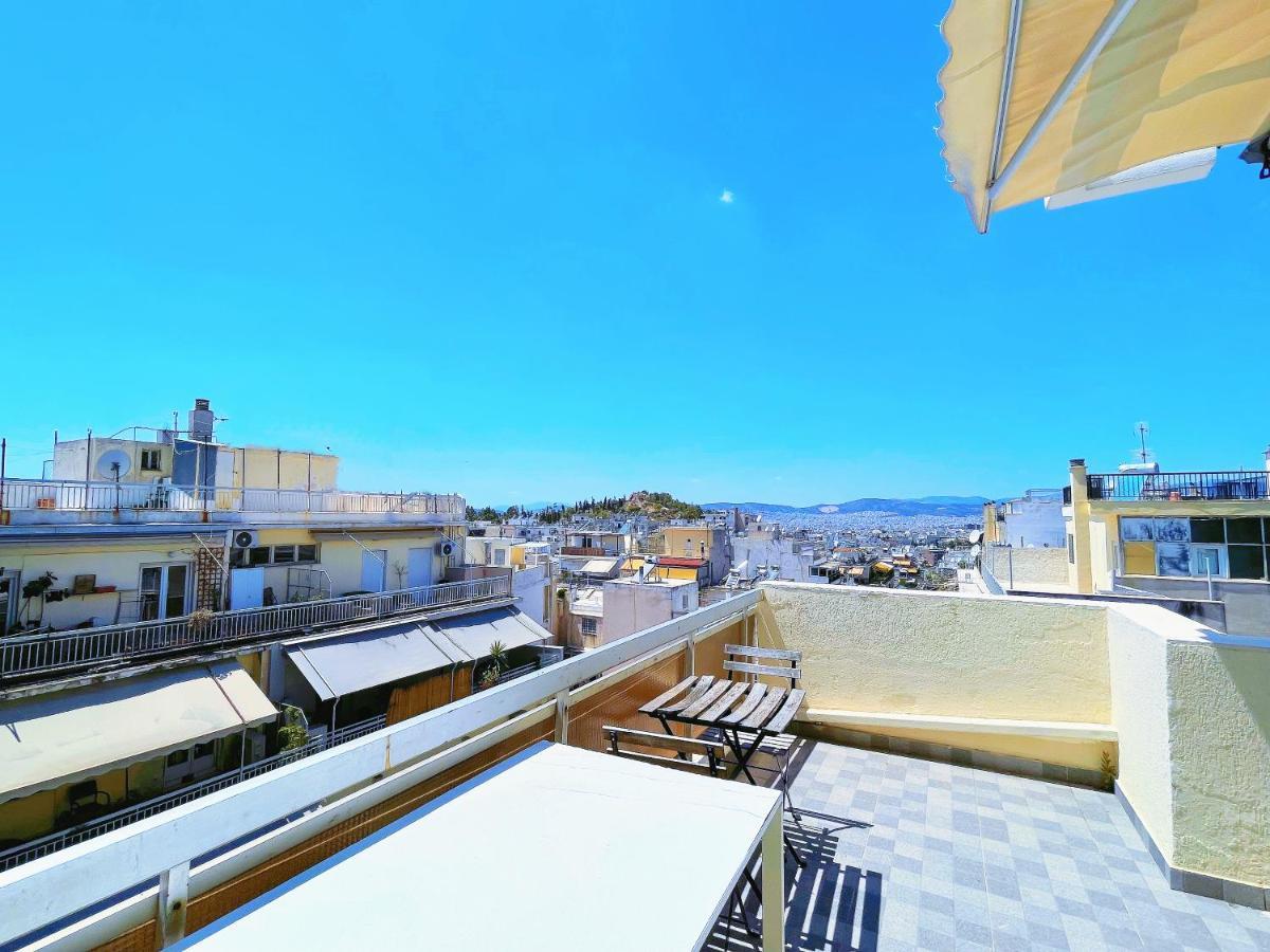 Wsd Luxury Stylish 1Bd Apt With City View Balcony アテネ エクステリア 写真